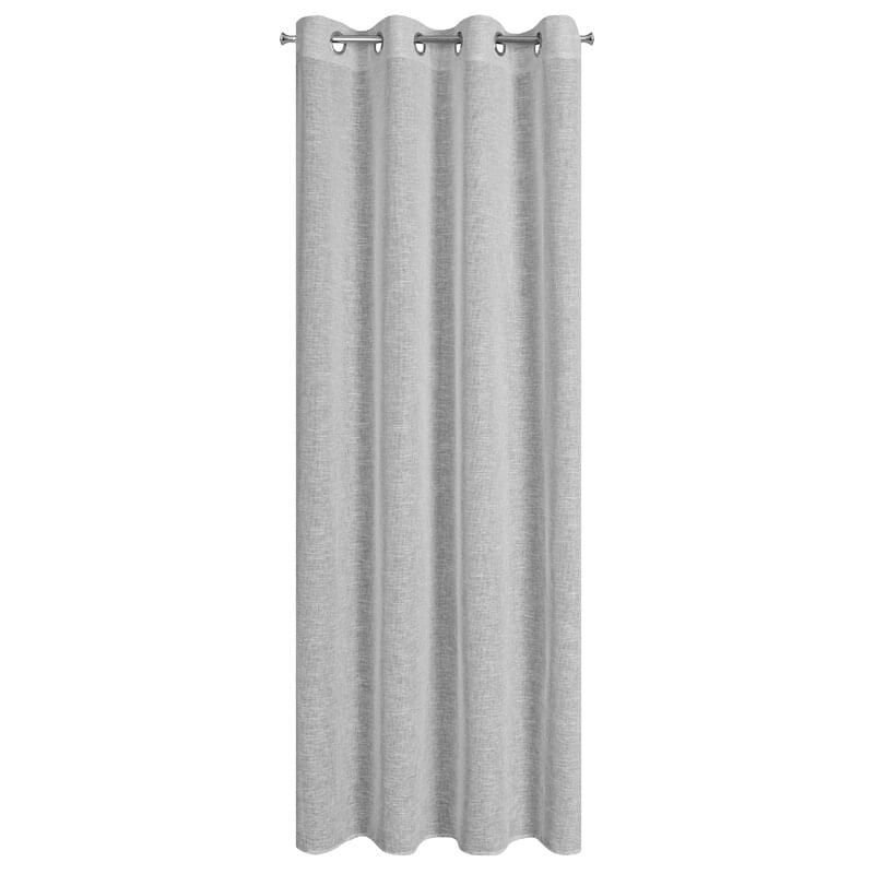 Zasłona 140 x 250 Dekoracyjna Przelotki Amari Stal