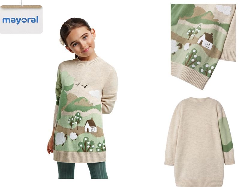 Sukienka Dla Dziewczynki Trykotowa R.98