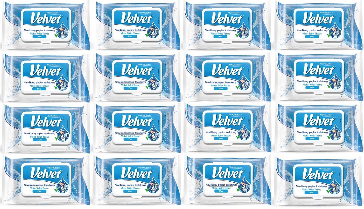 Velvet Pure nawilżany papier toaletowy 672szt