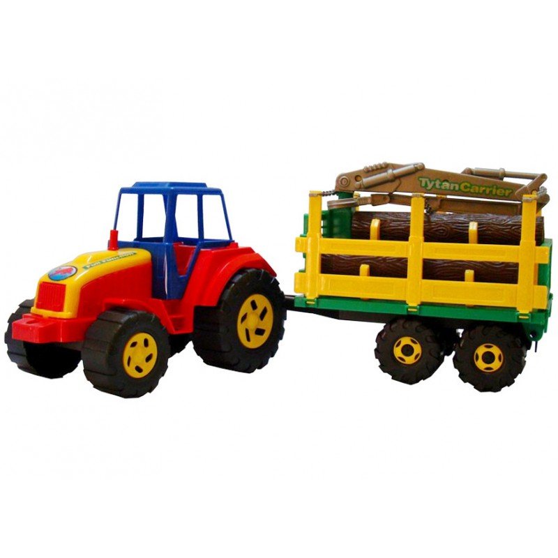 Traktor tytan z drewnem - Macyszyn Toys
