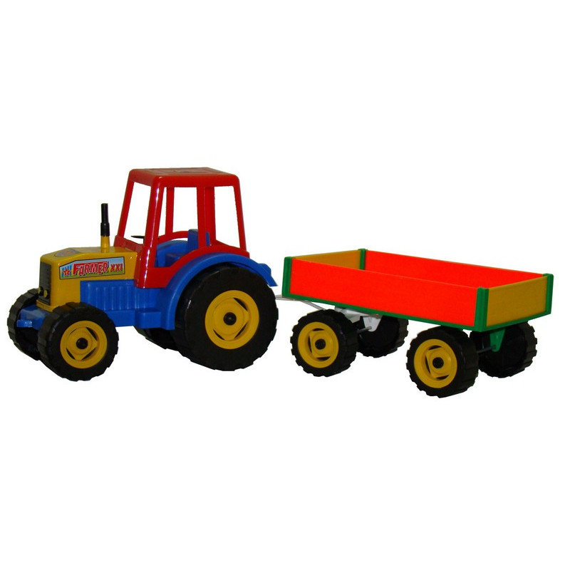 FHU SKRZAT Zabawka traktor z przyczepą dla chłopców 6011