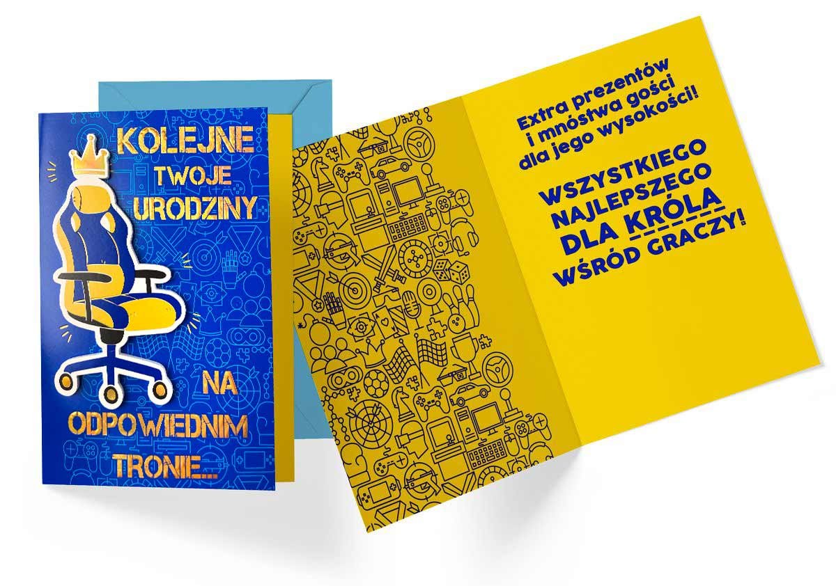 Karnet Dk-939 Urodziny Na Odpowiednim Tronie