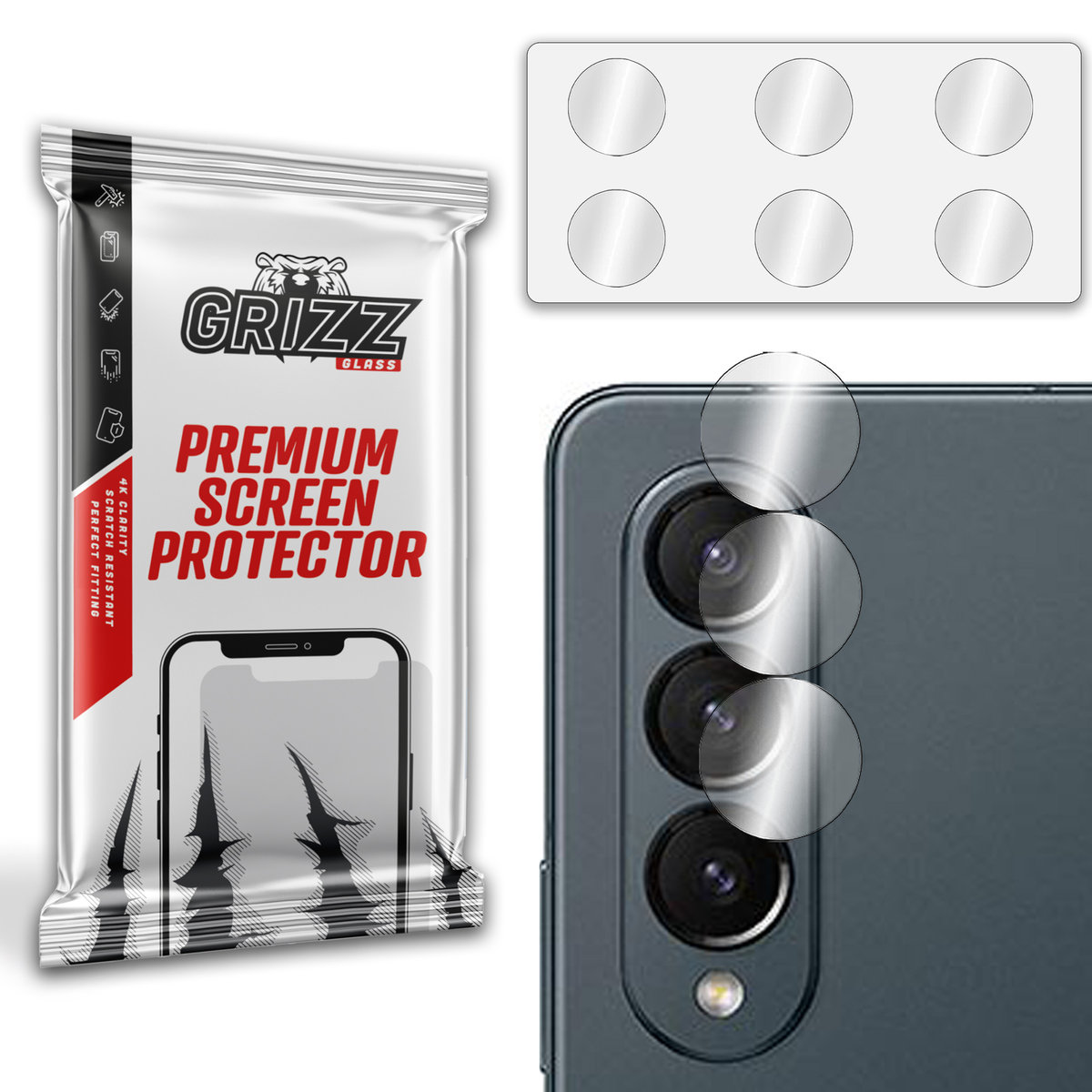 Grizzglass Hybridglass Camera Szkło Hybrydowe Na Obiektyw Do Samsung Galaxy Z Fold 4
