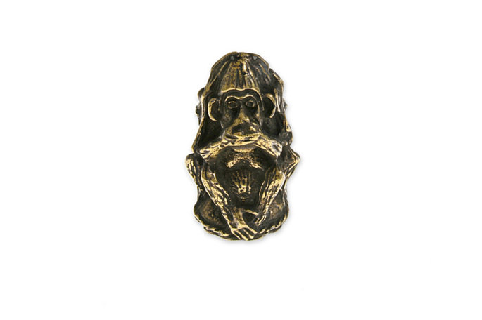 Metalowa Figurka Trzech Mądrych Małp Złoto