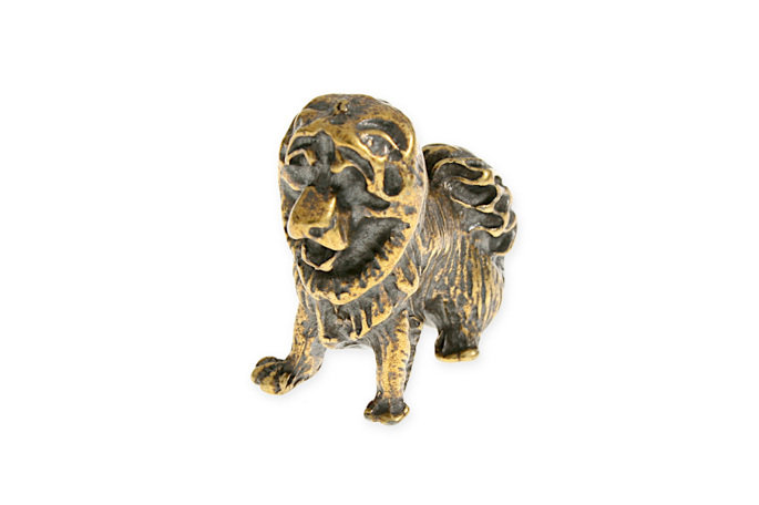 Figurka Z Mosiądzu Złoty Pies Bernardyn