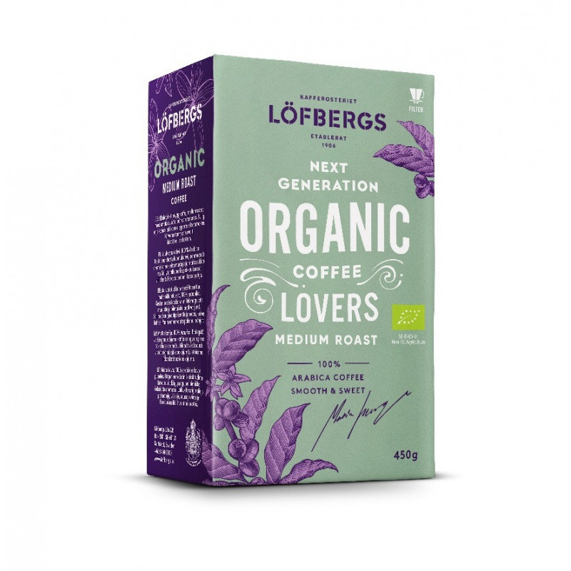 Lofbergs Organic Medium Roast Bio 450G Mielona