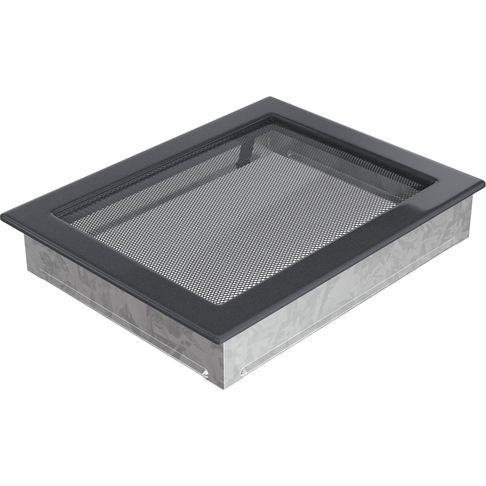 Kratki.pl KRATKA KOMINKOWA PROSTOKĄTNA GRAFITOWA 220X300 MM 22/30G