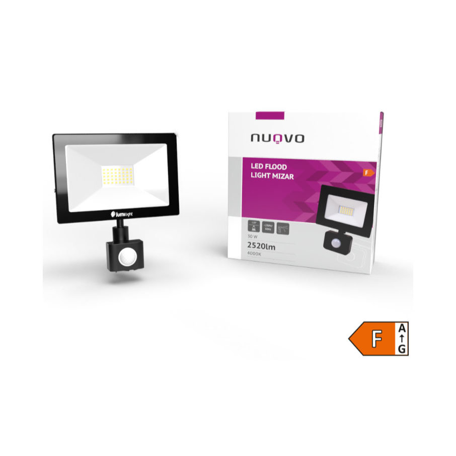 Naświetlacz Led 30W Mizar B. Neutralna + Czujnik