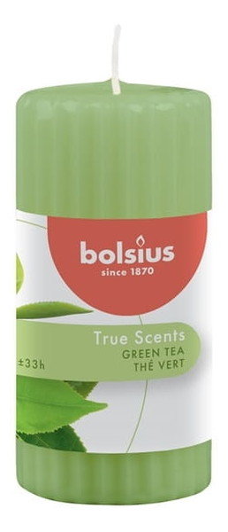 Bolsius Świeca pieńkowa zapachowa True Scents zielona herbata