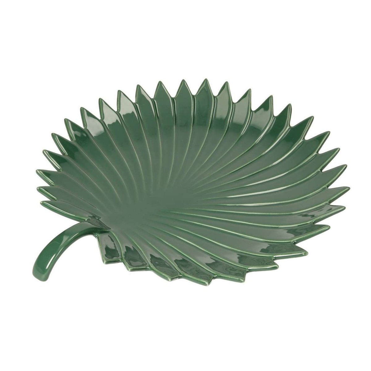 Фото - Салатник Dekoria Półmisek Jungle Leaves 35cm green, 35 x 29 x 3 cm 