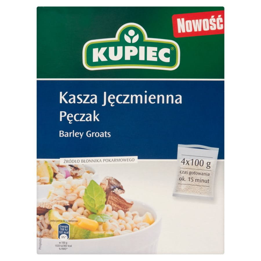 Kupiec Kasza jęczmienna pęczak 4X100G