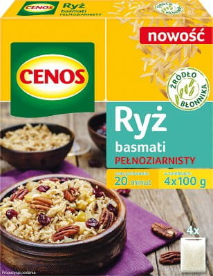 Cenos Ryż Basmati Pełnoziarnisty 4X100 G