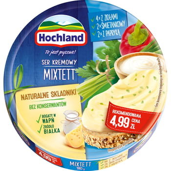 Hochland Mixtett ser kremowy topiony w trójkącikach
