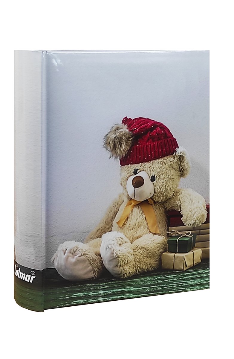 Album dziecka dziecięcy szyty na 200 zdjęć 10x15 cm. z opisem BABY BEARS czapka