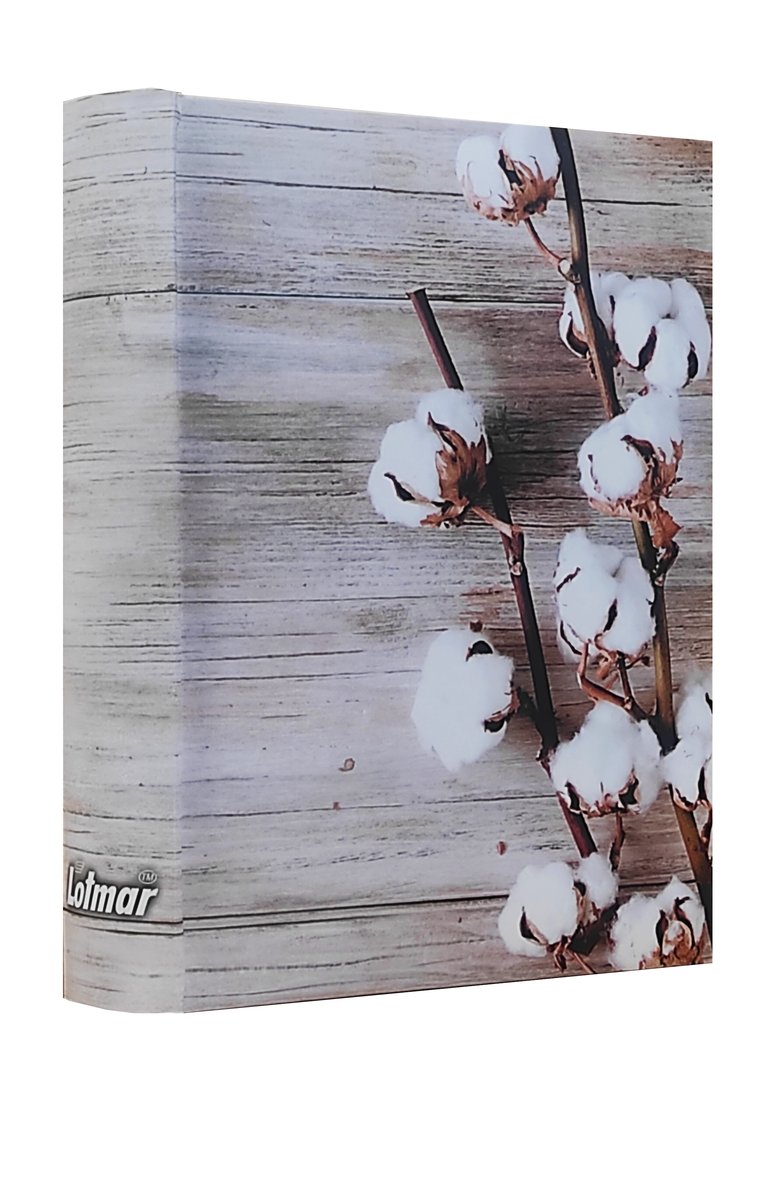 Album szyty na 200 zdjęć 10x15 z opisem WOODEN bawełna