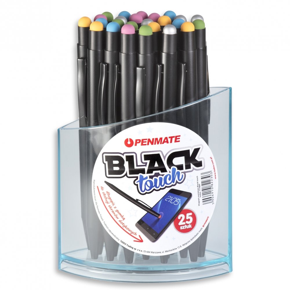 Tadeo Trading Tadeo Trading Penmata Długopis Black Touch mix kolorów opak 25 szt TADX0935