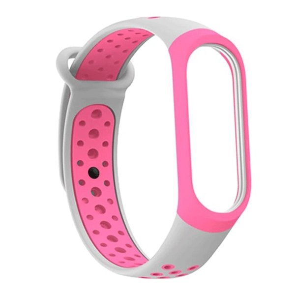 Beline pasek Mi Band 3/4 design różowo-szary/pink-grey