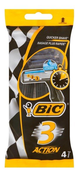 BiC Maszynka do golenia 3 Action 4 sztuki