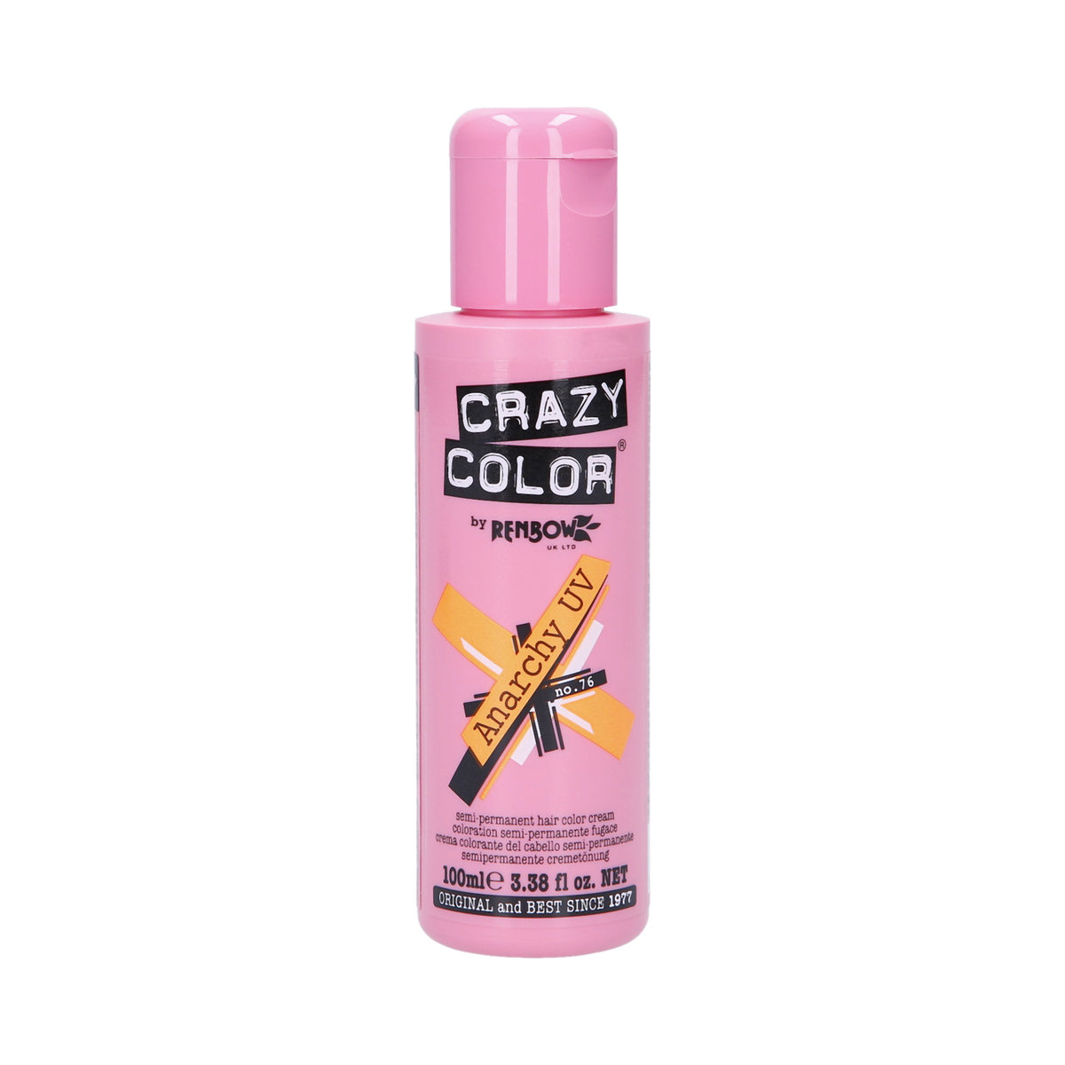 Crazy Color,, Półtrwała farba do włosów 76 Anarchy UV, 100 ml