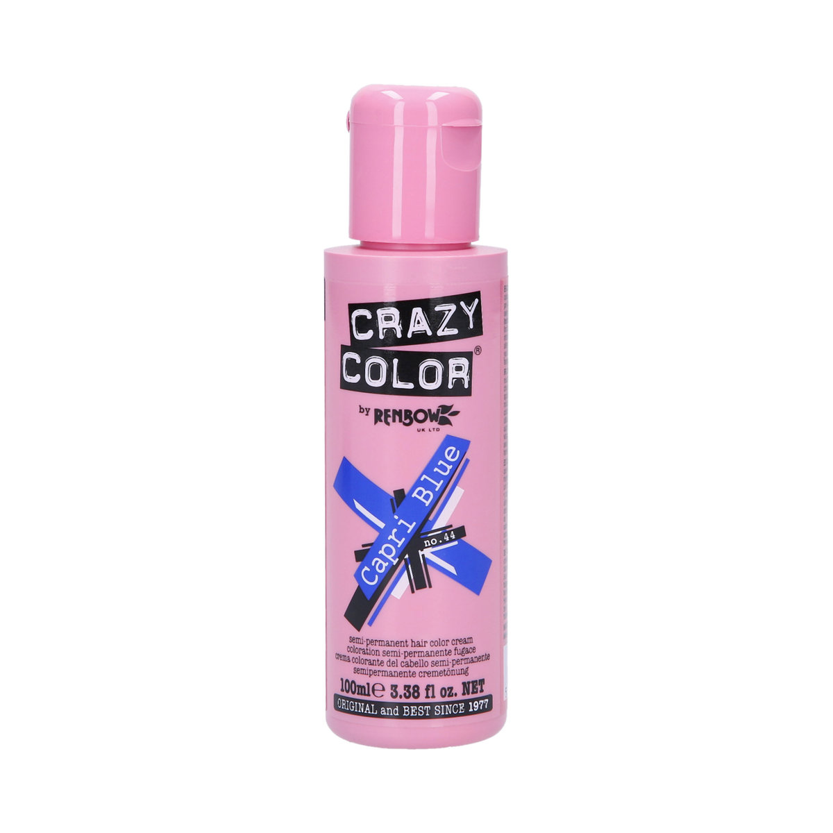 Crazy Color, Półtrwała farba do włosów 44 Capri Blue, 100 ml
