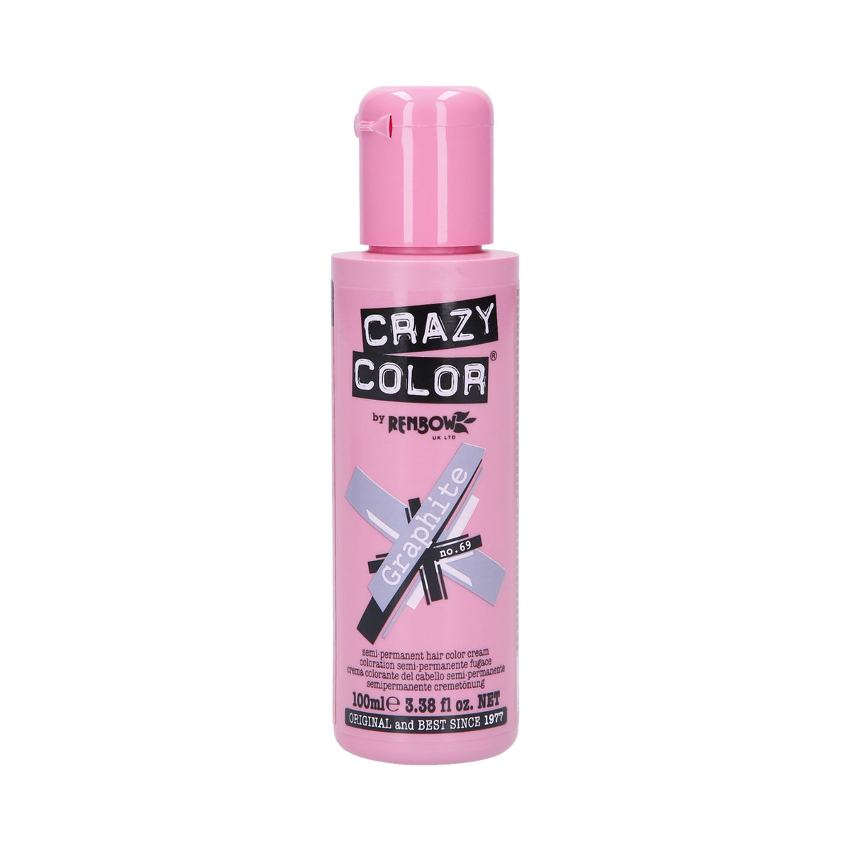 Crazy Color, Półtrwała farba do włosów 69 Graphite, 100 ml