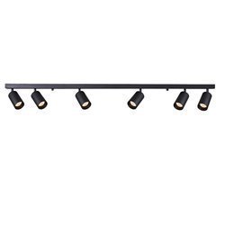 Oprawa punktowa natynkowa listwa MALGA 6 Black spot 6xGU10 czarny EDO777351 EDO