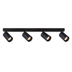 Oprawa punktowa natynkowa listwa MALGA 4 Black spot 4xGU10 czarny EDO777350 EDO