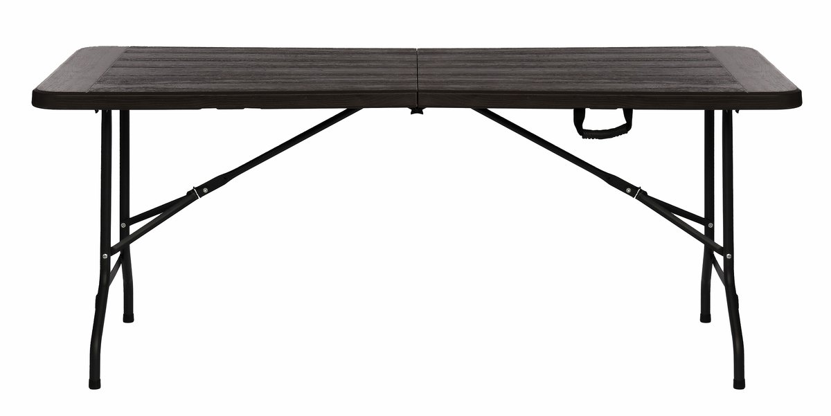 Stół Cateringowy Składany Walizka 180Cm Brąz Wood