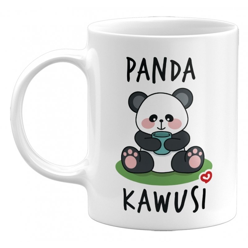 Kubek Panda Kawusi. Śmieszny Kubek Z Pandą. Idealny Na Prezent Dla Kawosza, 330Ml
