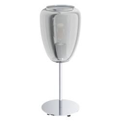 Eglo Alobrase 98618 lampka stołowa biurkowa 1x40W E27 chrom/dymiony
