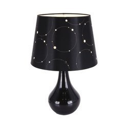 Ideus Ceramiczna LAMPKA stojąca LARYSA 03806 abażurowa LAMPA stołowa czarna 03806