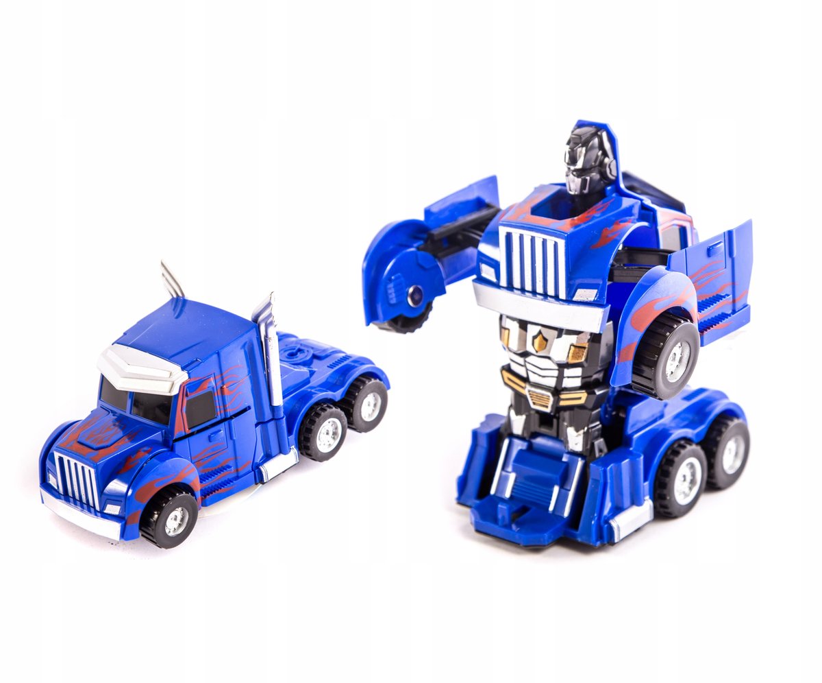 NIEBIESKA CIĘŻARÓWKA ROBOT FIGURKA TRANSFORMUJE