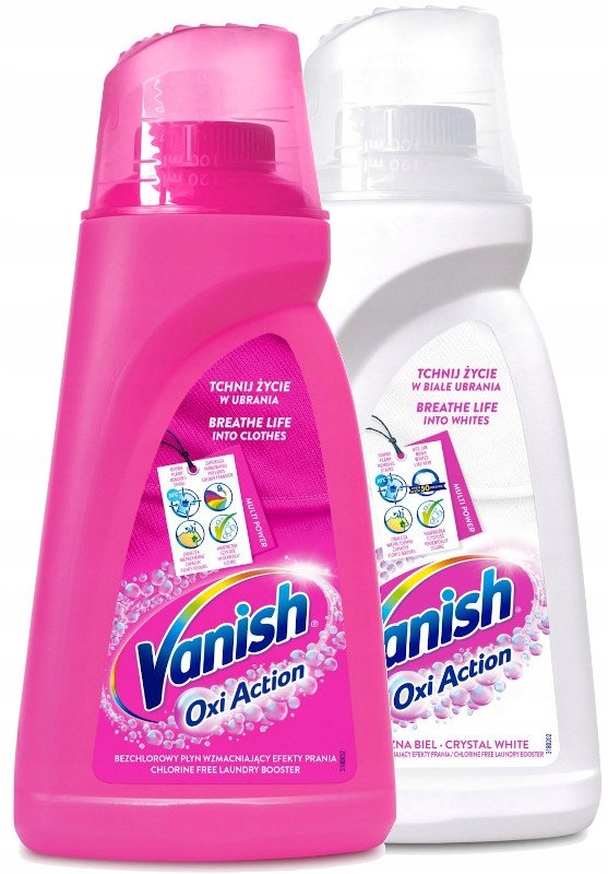 Vanish Oxi Action Zestaw odplamiacz żel Pink White 2 x 1L