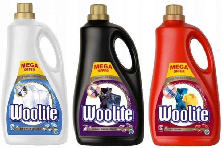 Woolite Płyn do Prania Zestaw XXL 10,8l 180 prań