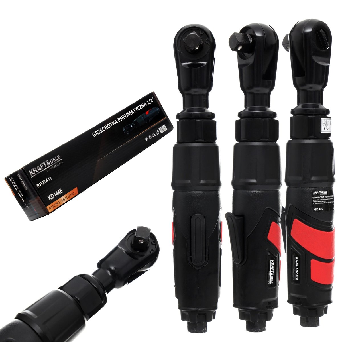 Grzechotka Pneumatyczna Kątowy Klucz 1/2'' 75Nm