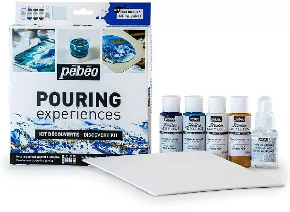 Pebeo Zestaw Discovery Pouring 4X59Ml + Silikon