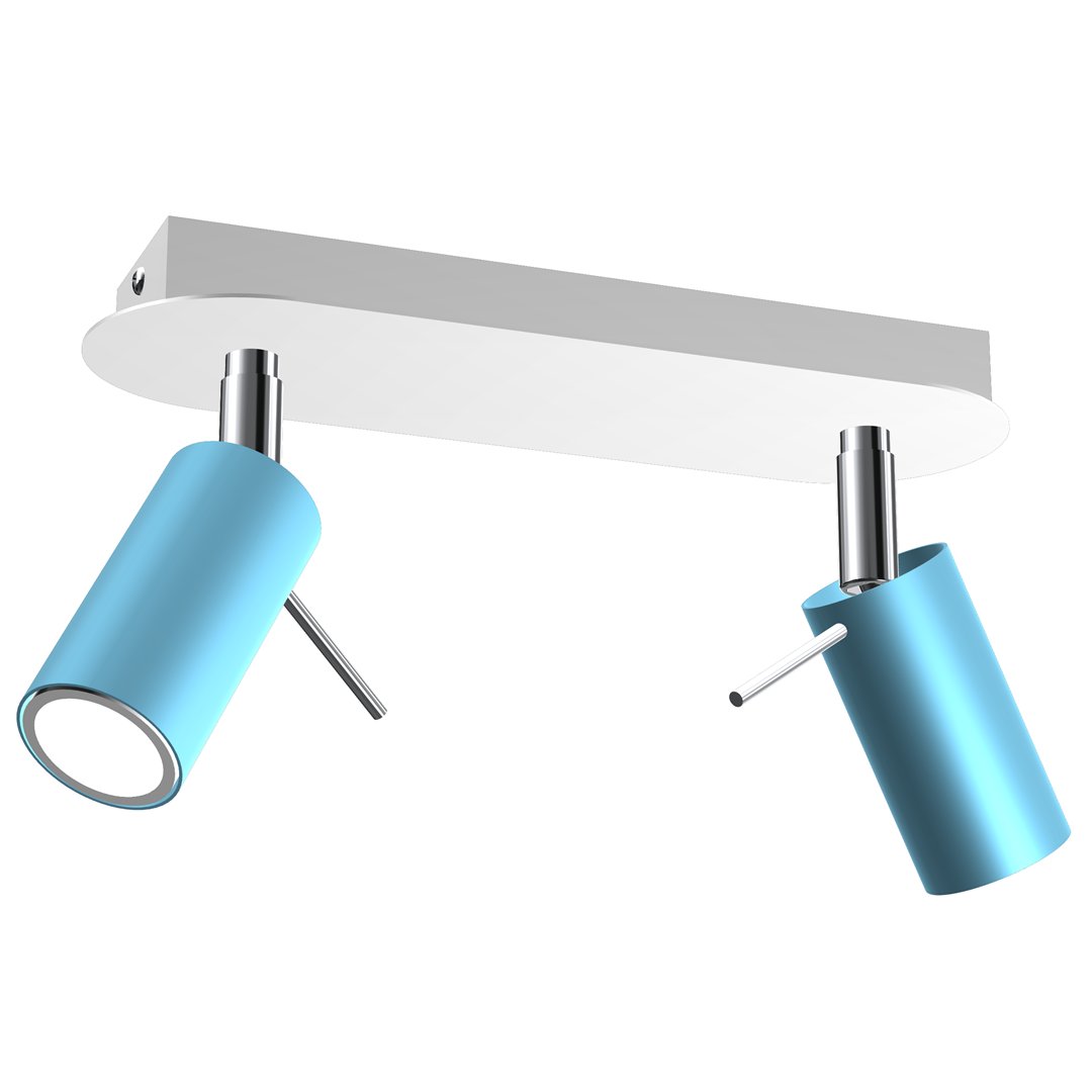 Milagro Lampa sufitowa PRESTON BLUE/WHITE 2x mini GU10 MLP7623