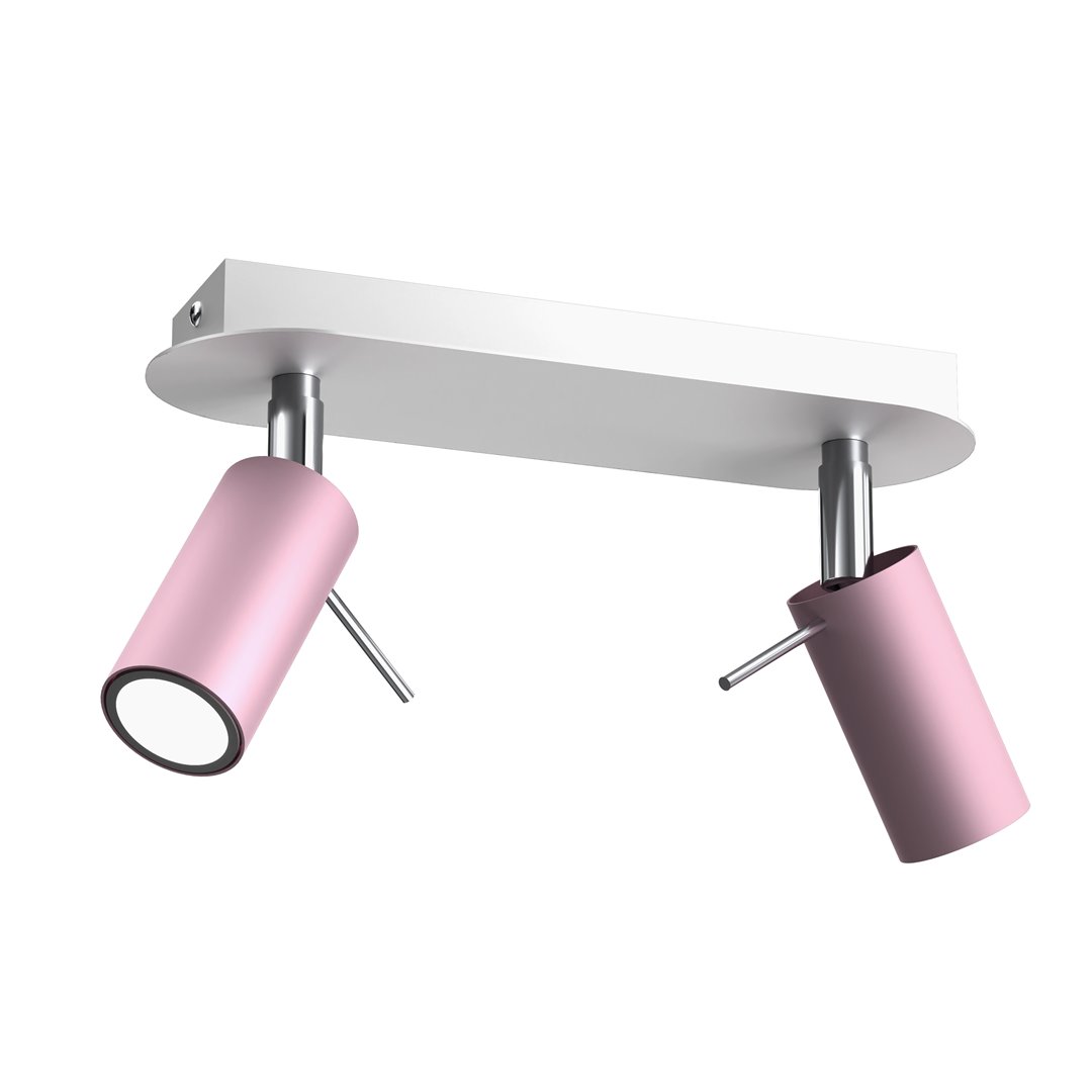 Milagro Lampa sufitowa PRESTON PINK/WHITE 2x mini GU10 MLP7627