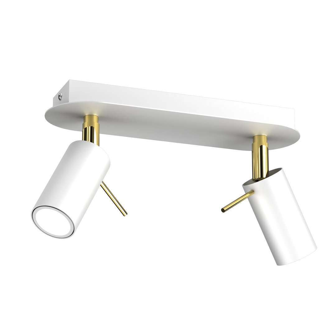Milagro Lampa sufitowa PRESTON GOLD/WHITE 2x mini GU10 MLP7631