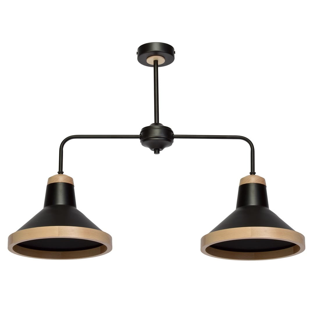 Milagro Salma MLP6296 plafon lampa sufitowa 2x60W E27 czarny