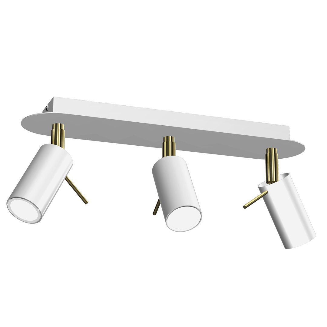 Milagro Lampa sufitowa PRESTON GOLD/WHITE 3x mini GU10 MLP7632