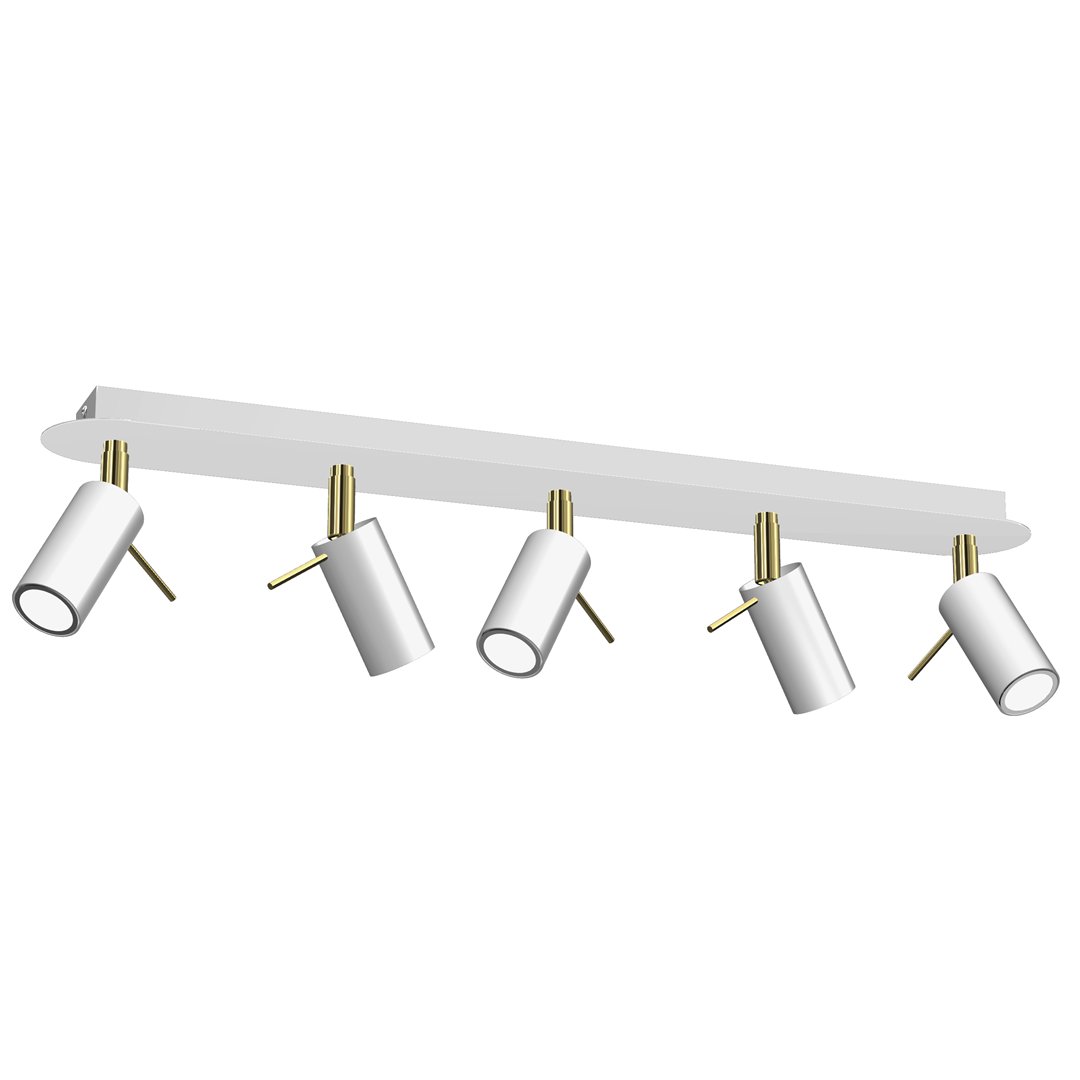 Milagro Lampa sufitowa PRESTON GOLD/WHITE 5x mini GU10 MLP7633