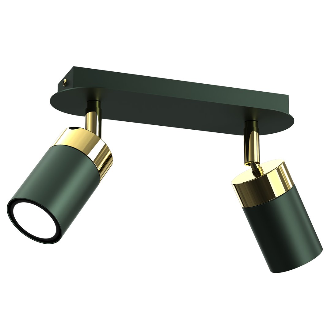 Milagro Lampa sufitowa JOKER GREEN/GOLD 2xGU10 MLP7718