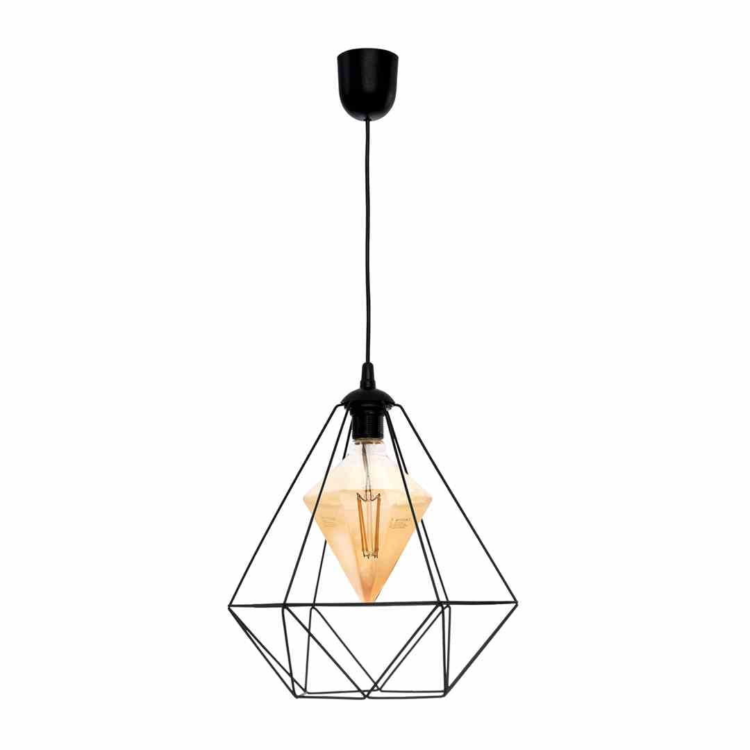 Milagro Lampa wisząca ALAMBRE BLACK 1xE27 4W żarówka w zestawie MLP4130