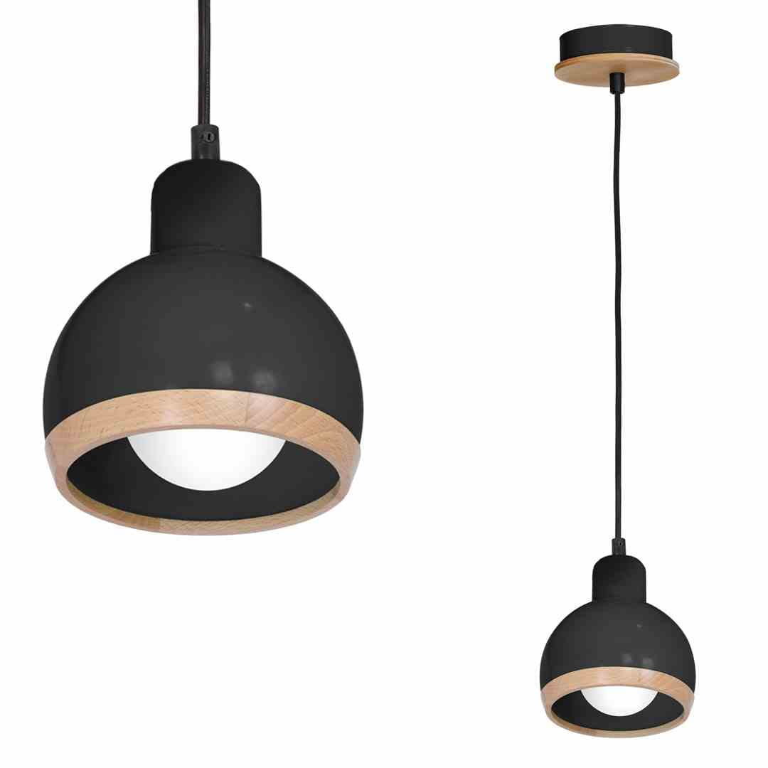 Milagro Lampa wisząca OVAL BLACK 1xE27 MLP7045
