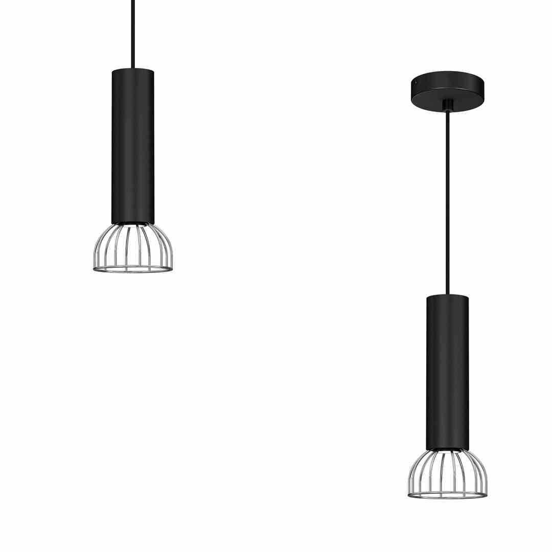 Milagro Lampa Wisząca DANTE BLACK/SILVER 1xGU10 MLP7359