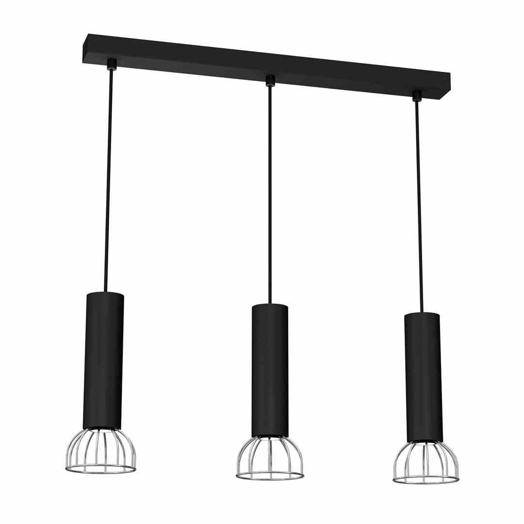 Milagro Lampa Wisząca DANTE BLACK/SILVER 3xGU10 MLP7360
