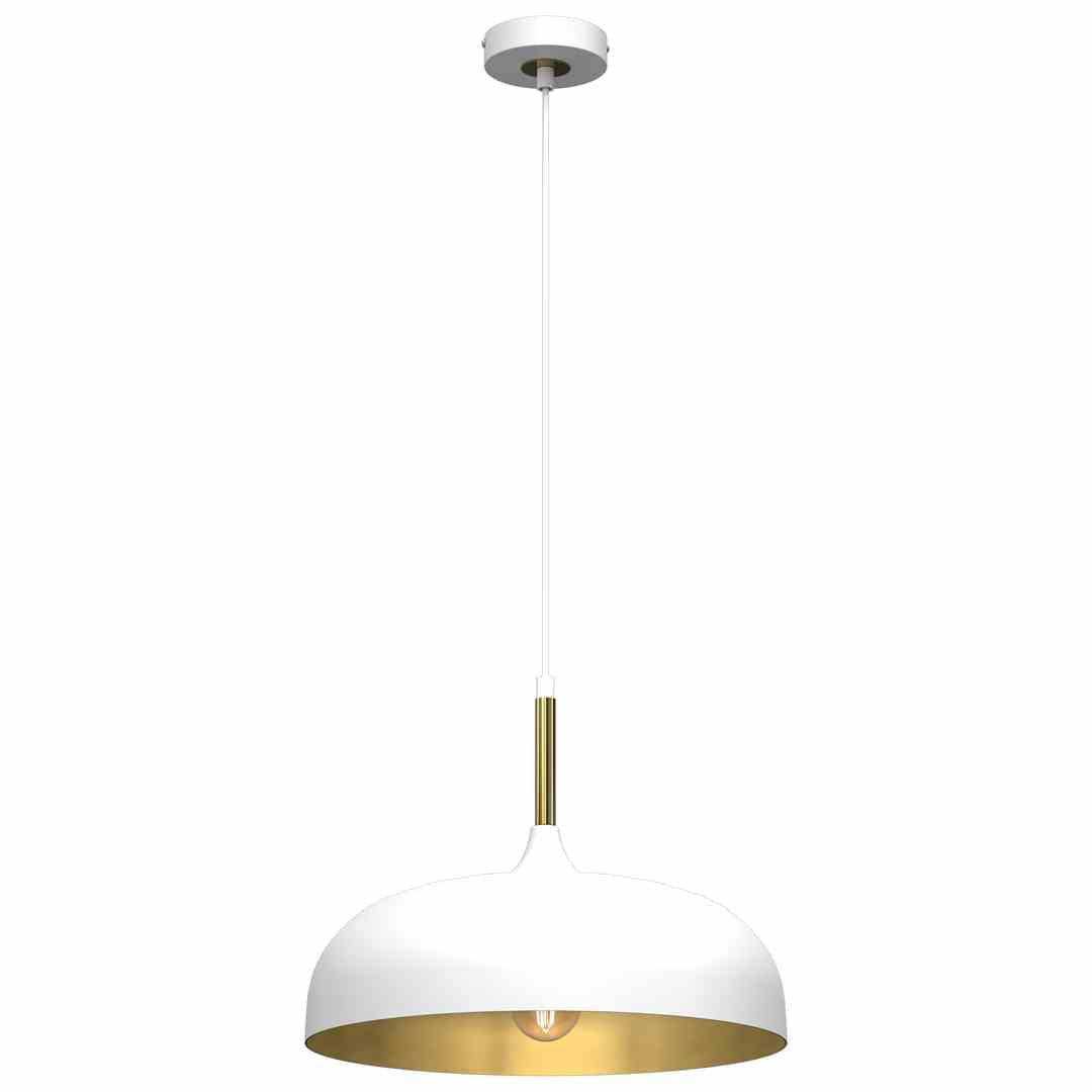 Milagro Lampa wisząca LINCOLN WHITE/GOLD 1xE27 35cm