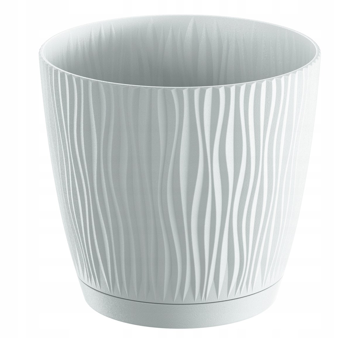 Prosperplast SANDY P doniczka z podstawką 18,8 cm, biała DSY190P