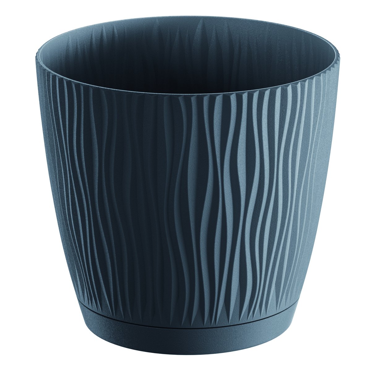 Prosperplast SANDY P doniczka z podstawką 10,8 cm, antracyt DSY110P